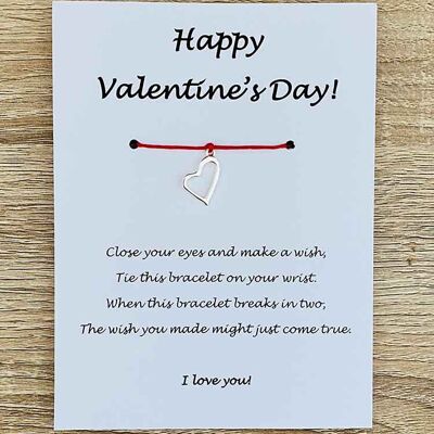 Bracelet - 'Happy Valentine's Day' - Je t'aime