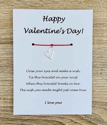 Bracelet - 'Happy Valentine's Day' - Je t'aime