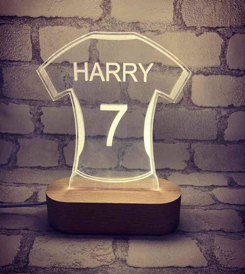 Personalised or Not Personalised Light Box - Football Shirt