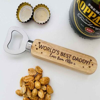 Abrebotellas personalizado - ¡El mejor papá del mundo!