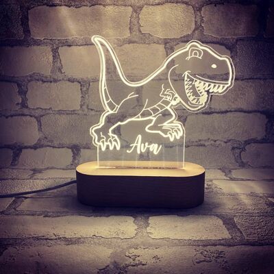 Not Personalised or Personalised Light Box - Dinosaur Design