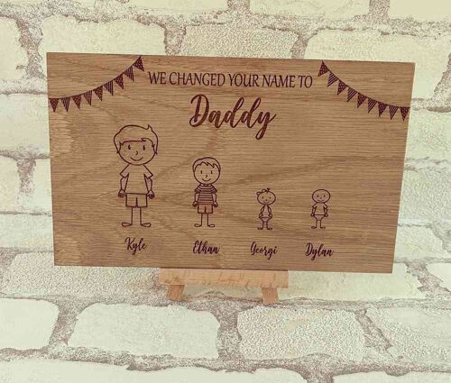 We Changed Your Name Personalised Plaque - Daddy