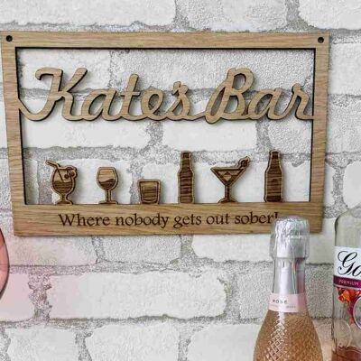 Best Seller - Insegna personalizzata del bar di Kate