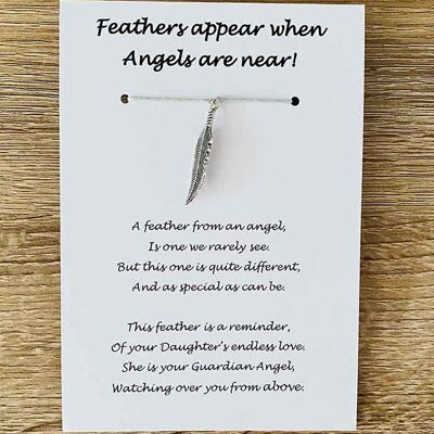 Bracelet - 'Feathers Appear When Loved Ones' Daughter