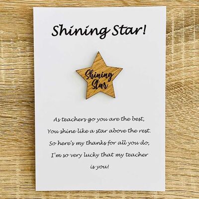 Gift - Thank You Teacher Shining Star