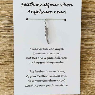 Bracelet - 'Feathers Appear When Loved Ones' Brother