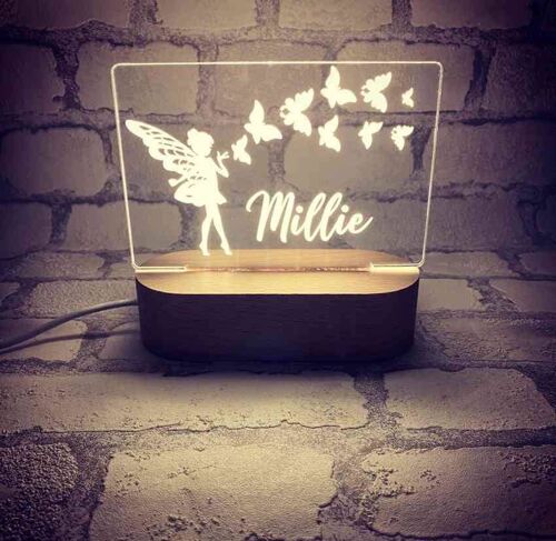 Non Personalised or Personalised Light Box - Fairy Design