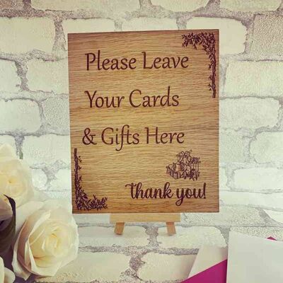 PersonalisedWooden Please Leave Your Cards & Gifts Here Sign
