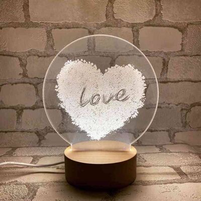 Caja de luz - Corazón de amor