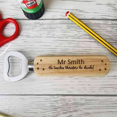 Personalised Teacher Bottle Opener - Mr Smith