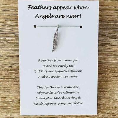 Bracelet - 'Feathers Appear When Loved Ones' Sister