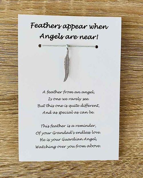 Bracelet - 'Feathers Appear When Loved Ones' Grandad