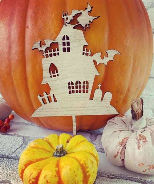 Halloween Spooky House Pumpkin Topper
