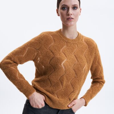 SUDADERA AJOURSTRICK - COGNAC