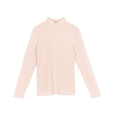 LONGSLEEVE WITH HIGH COLLAR - OATMEAL