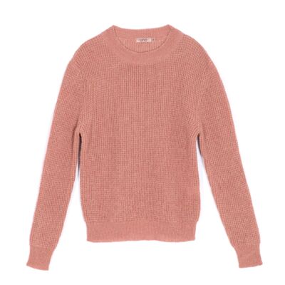 Ajourstrick pullover - rosewood