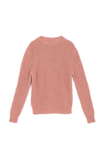 PULL AJOURSTRICK - BOIS DE ROSE 2