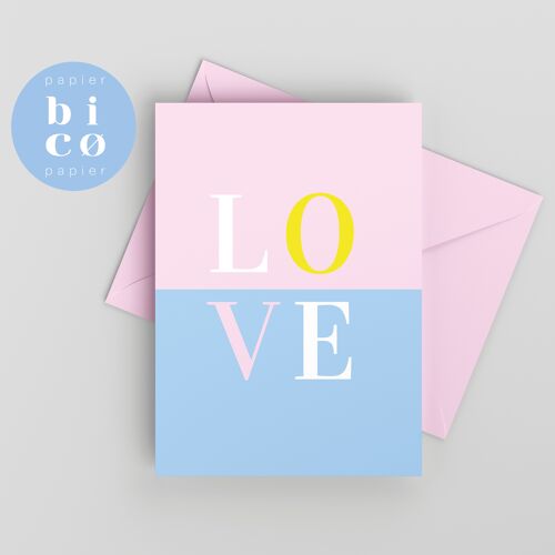 GREETING CARDS | Valentine’s Card | LOVE - Blue | Valentinstag-Karte | Carte Saint Valentin | Tarjeta de San Valentín | Carta di San Valentino