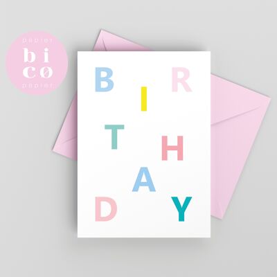 CARTES DE VOEUX | Carte d'anniversaire | POP | Carte joyeux anniversaire | Tarjeta de Feliz Cumpleaños | Carte Joyeux Anniversaire | Biglietto di Buon Compleanno | Alles Gute zum Geburtstagskarte.