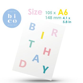 CARTES DE VOEUX | Carte d'anniversaire | POP | Carte joyeux anniversaire | Tarjeta de Feliz Cumpleaños | Carte Joyeux Anniversaire | Biglietto di Buon Compleanno | Alles Gute zum Geburtstagskarte. 2