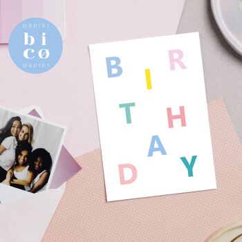 CARTES DE VOEUX | Carte d'anniversaire | POP | Carte joyeux anniversaire | Tarjeta de Feliz Cumpleaños | Carte Joyeux Anniversaire | Biglietto di Buon Compleanno | Alles Gute zum Geburtstagskarte. 4