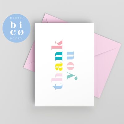 BIGLIETTO D'AUGURI | Biglietti di ringraziamento | POP | Biglietto di ringraziamento | Tarjeta de Agradecimiento | Carte de Remerciement | Biglietto di ringraziamento | Danke dir Carta.