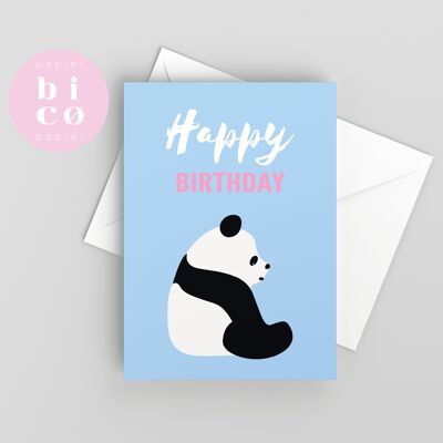 TARJETAS FELICITACION | Tarjetas de cumpleaños para niños | PANDA | Tarjeta del feliz cumpleaños | Tarjeta de Feliz Cumpleaños | Carte Joyeux Aniversario | Biglietto de Buon Compleanno | Alles Gute zum Geburtstagskarte.