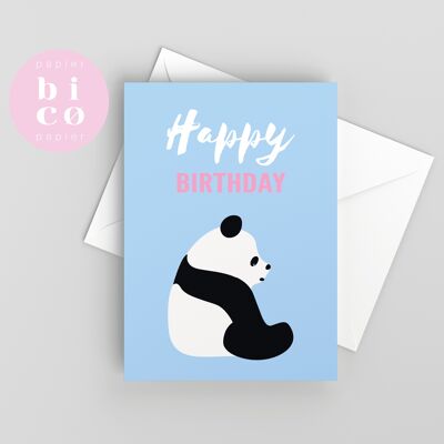 GREETING CARDS | Kids Birthday Cards | PANDA | Happy Birthday Card | Tarjeta de Feliz Cumpleaños | Carte Joyeux Anniversaire | Biglietto di Buon Compleanno | Alles Gute zum Geburtstagskarte.