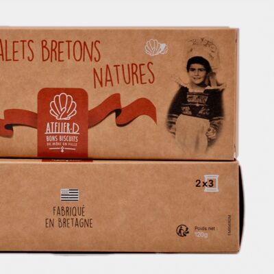 Caja de cartón de 120g - Discos bretones lisos