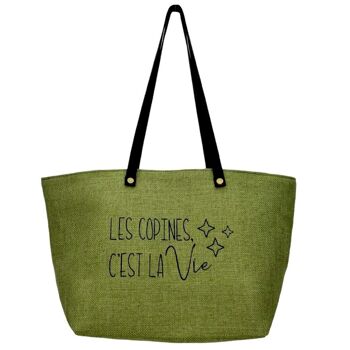 Sac mademoiselle, Les copines c'est la vie, anjou kaki