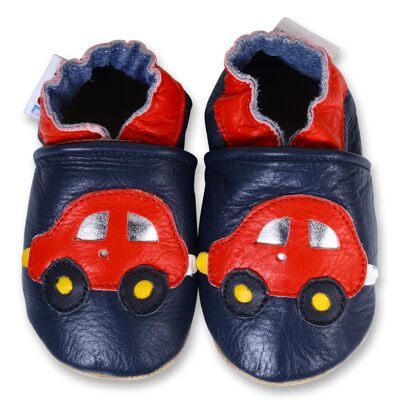 Soft Sole Leather Baby Shoes - Car