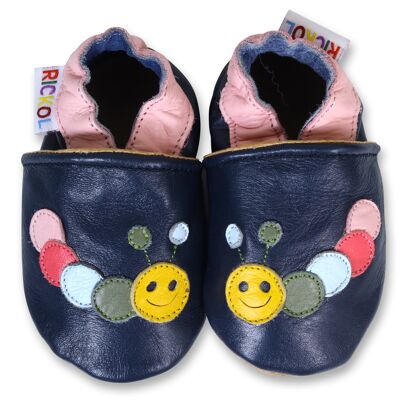 Soft Sole Leather Baby Shoes - Caterpillar