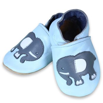 Chaussures bébé en cuir à semelle souple - Éléphant 3