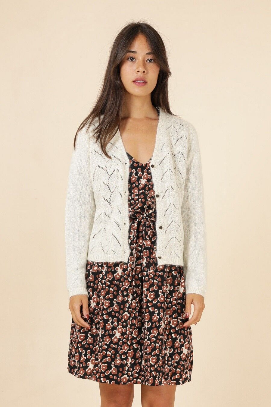 MADDY Gilet Ecru S/M/L