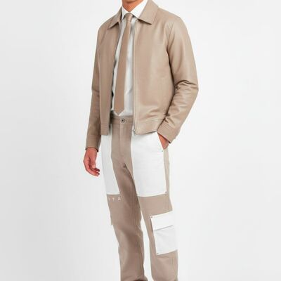 Pantalone cargo bicolore