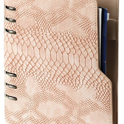 Agenda di ricarica per appunti A5 2022 Croco Pink