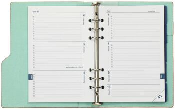 A5 Clipbook recharge agenda 2022 rose pastel et vert 8