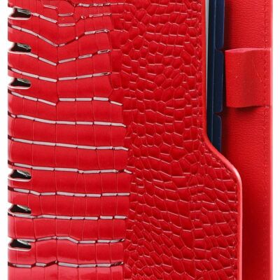 Recharge agenda 2022 Clipbook Personal gloss rouge croco