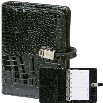 Recharge agenda agenda 2022 poche gloss croco noir 2