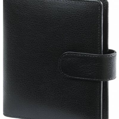 Pocket organiser black - leather