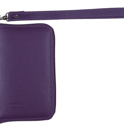 Mini organizer con zip pica viola