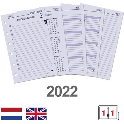 Agenda tascabile per il giorno 2022