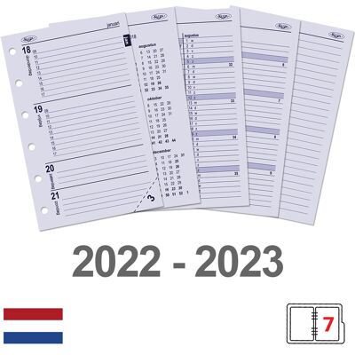 Organizador de bolsillo semanal holandés 2022-2023