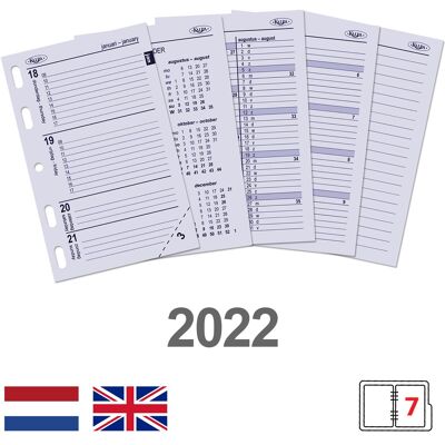 Agenda settimanale mini organizer EN-NL 2022