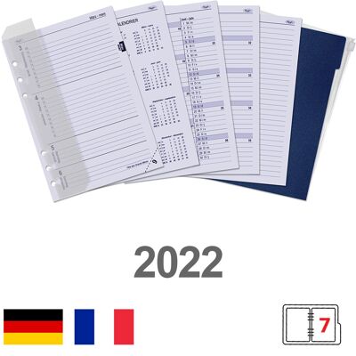 A5 organiser week-diary Complete box DU-FR 2022