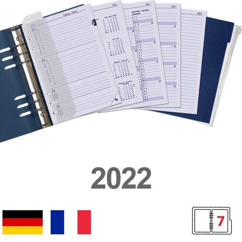 Buy wholesale A5 refill diary 2022 German French and storage file