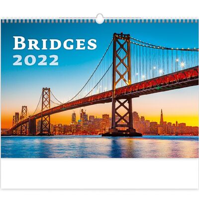 Kalpa Calendario de pared 2022 Bridges Calendarios 45 x 31,5 cm | Calendario 2022