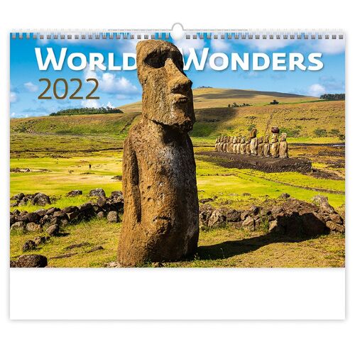 Kalpa Wall Calendar 2022 World Wonders Calendar 45 x 31.5 cm | Calendar 2022