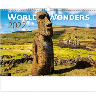 Kalpa Wandkalender 2022 World Wonders Kalender 45 x 31,5 cm | Kalender 2022