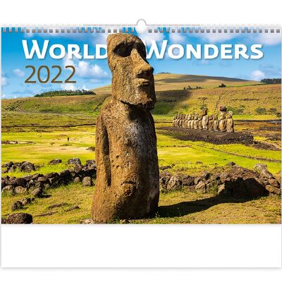 Kalpa Wall Calendar 2022 World Wonders Calendar 45 x 31.5 cm | Calendar 2022